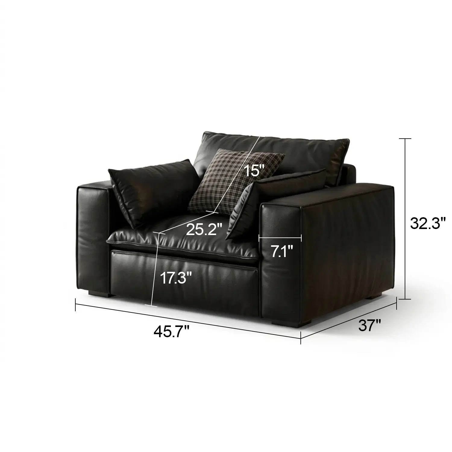 Luxurious Genuine Leather Modular Sofa with Solid Wood Frame Image - 30 | homeyfad