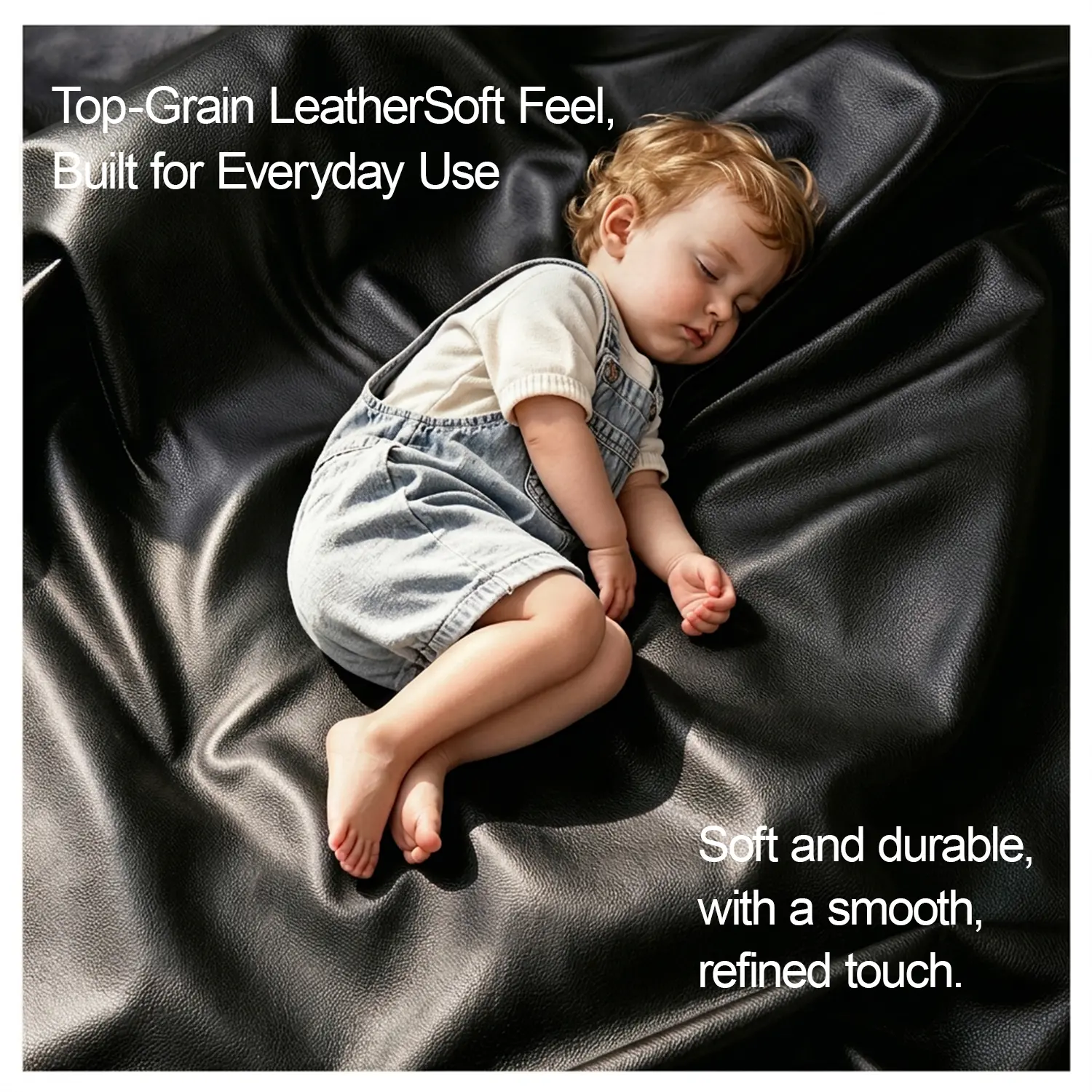 Luxurious Genuine Leather Modular Sofa with Solid Wood Frame Image - 18 | homeyfad