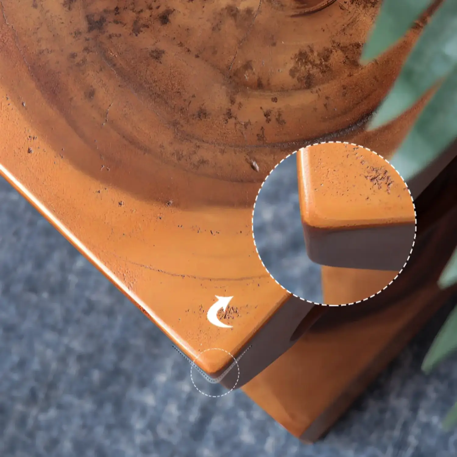 Sculpted Square Brown Solid Wood End Table for Small Space Image - 7 | homeyfad
