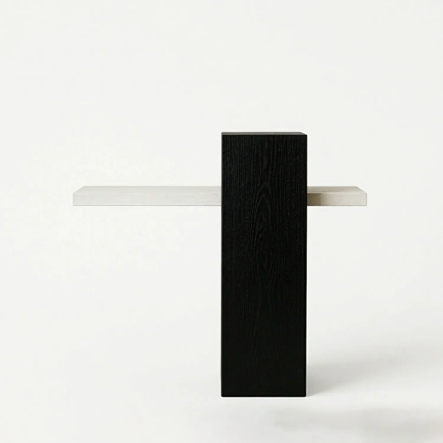 Modern Solid Pine Wood Console Table with Cross-Shaped Design Image - 9 | homeyfad