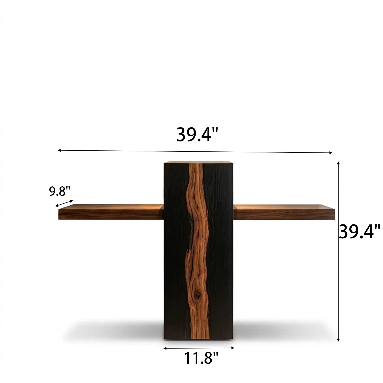 Modern Solid Pine Wood Console Table with Cross-Shaped Design Image - 10 #size | homeyfad