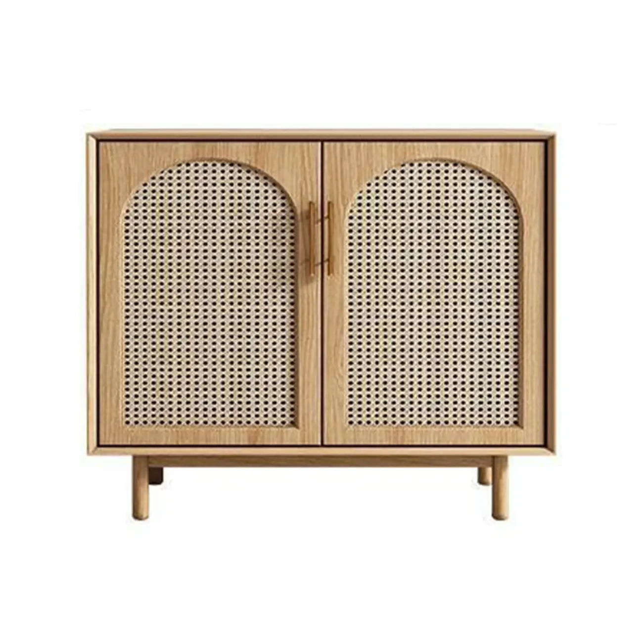 Modern Natural Cherry Decorative Woven Cabinet for Living Room Image - 4 | homeyfad