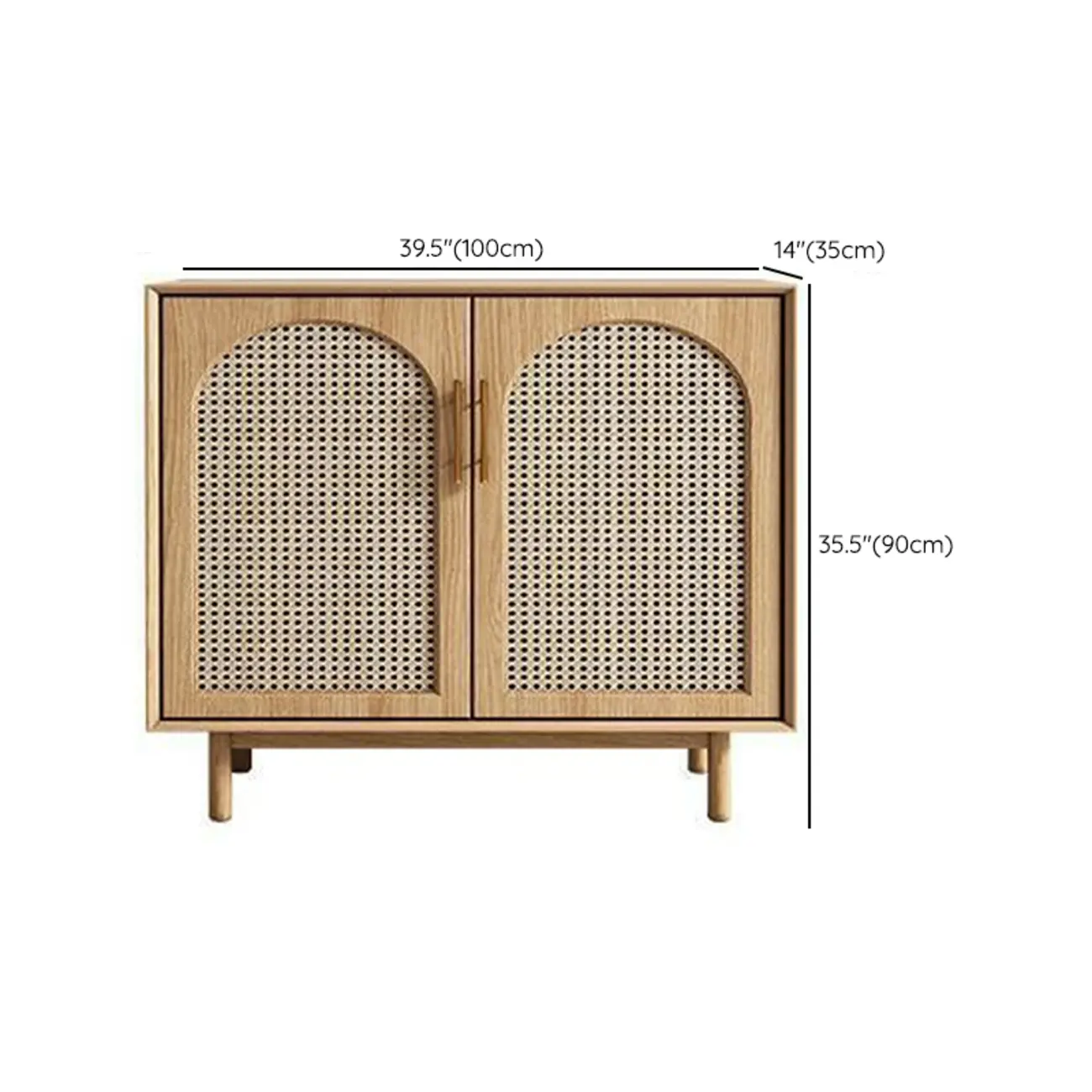 Modern Natural Cherry Decorative Woven Cabinet for Living Room #size | homeyfad