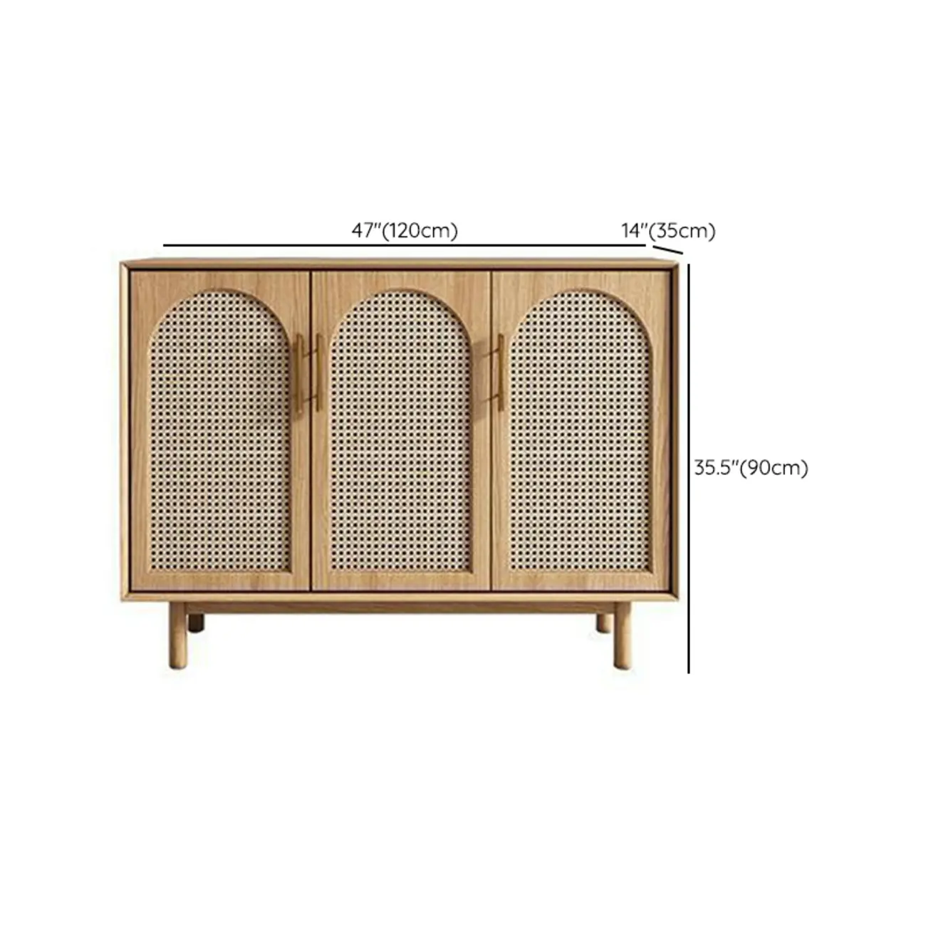 Modern Natural Cherry Decorative Woven Cabinet for Living Room Image - 9 | homeyfad