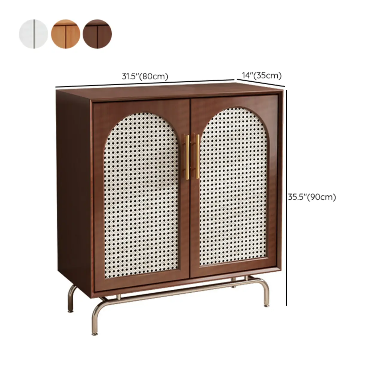 Modern Black Wood Woven Front Storage Cabinet for Living Room Image - 22 | homeyfad