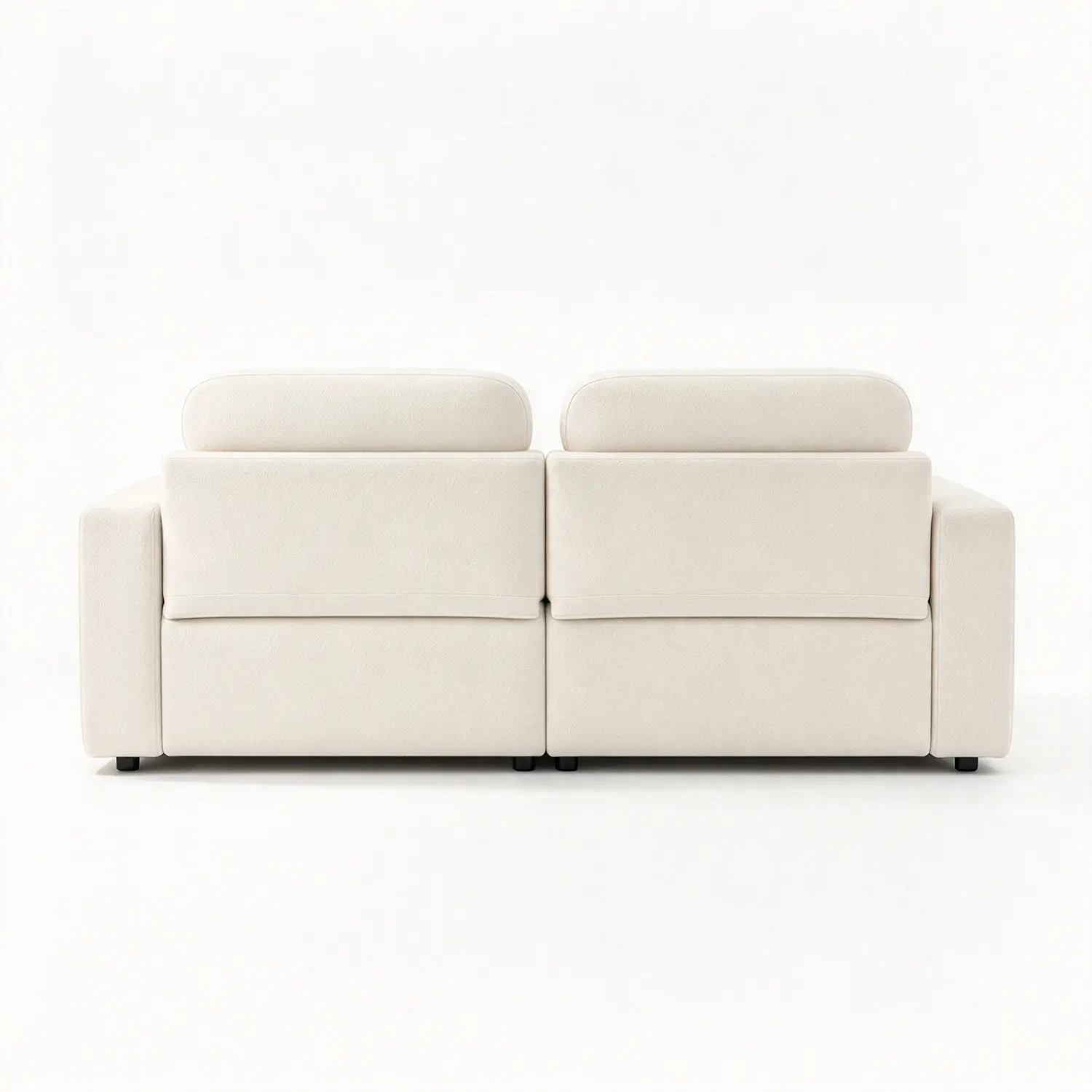 Modern Beige Linen Power Reclining Sofa with Adjustable Footrests Image - 13 | homeyfad