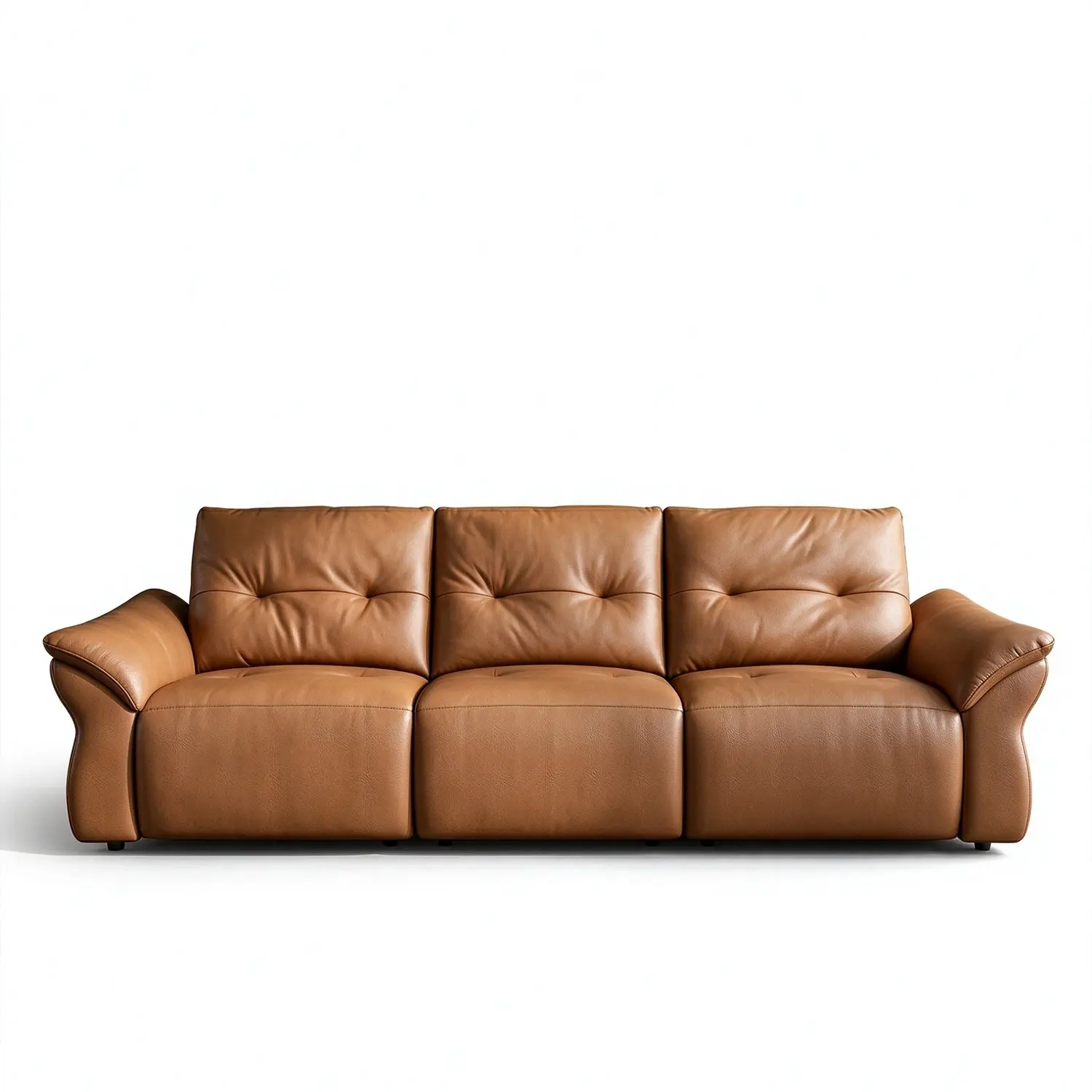 Modern Luxury Top-Grain Leather Tufted Power Reclining Sofa Image - 31 | homeyfad