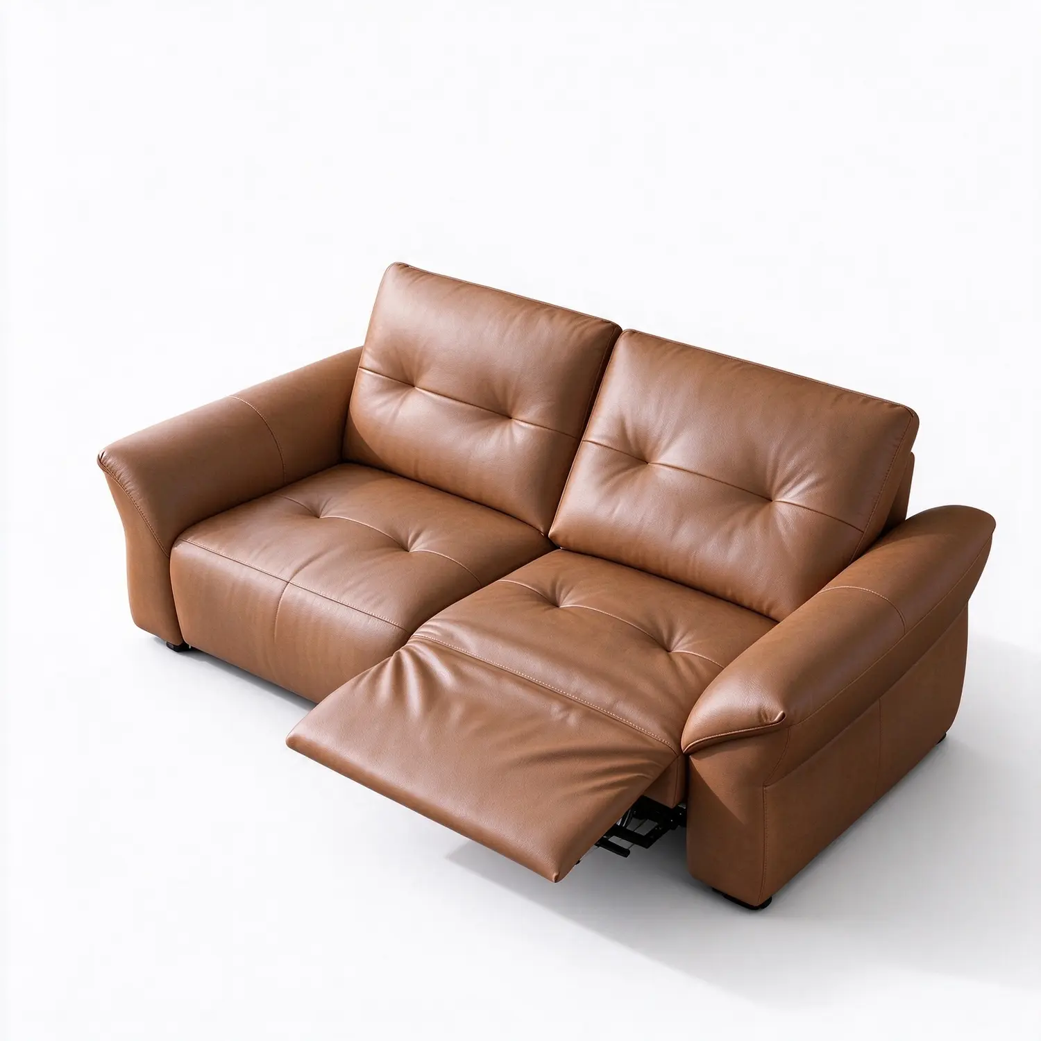 Modern Luxury Top-Grain Leather Tufted Power Reclining Sofa Image - 29 | homeyfad