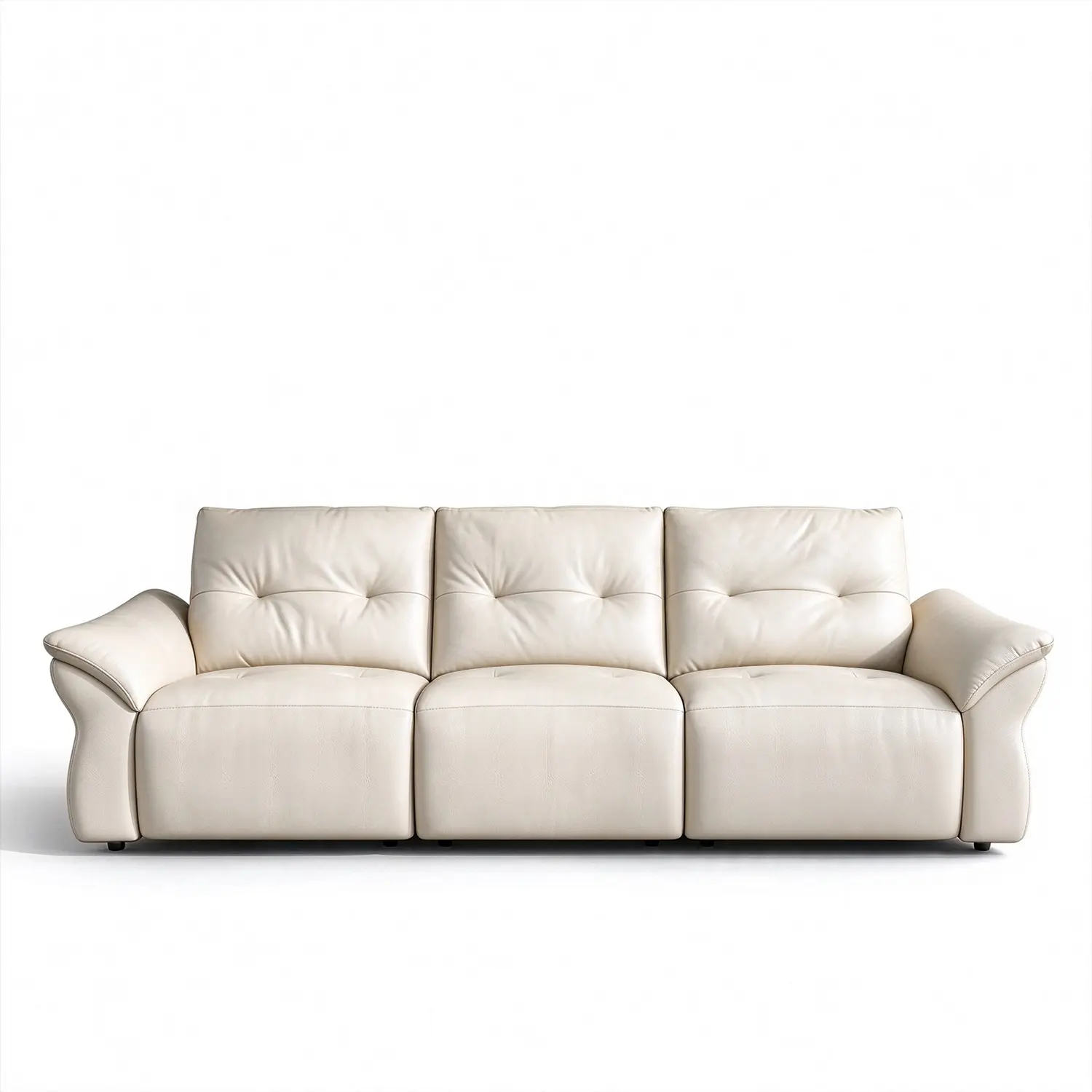Modern Luxury Top-Grain Leather Tufted Power Reclining Sofa Image - 34 | homeyfad