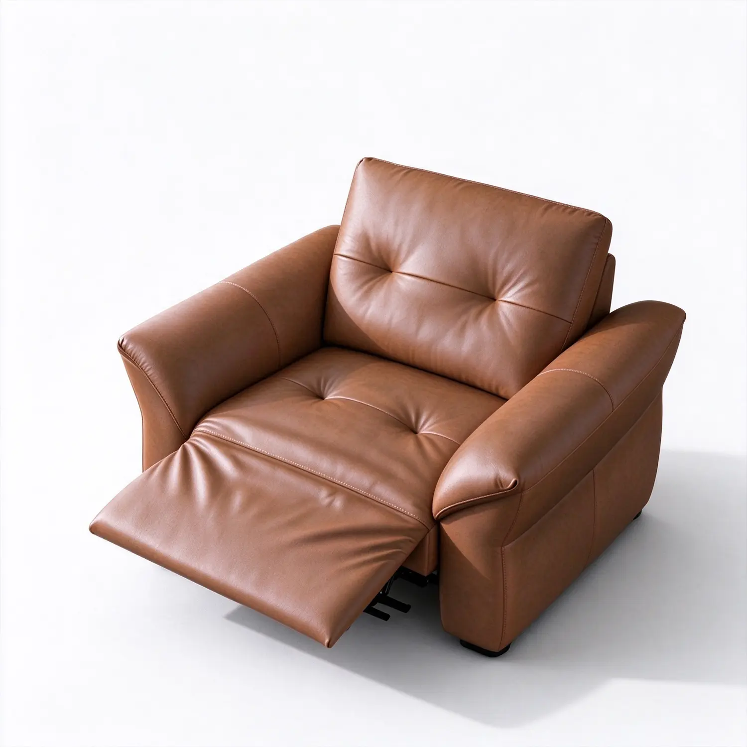 Modern Luxury Top-Grain Leather Tufted Power Reclining Sofa Image - 28 | homeyfad