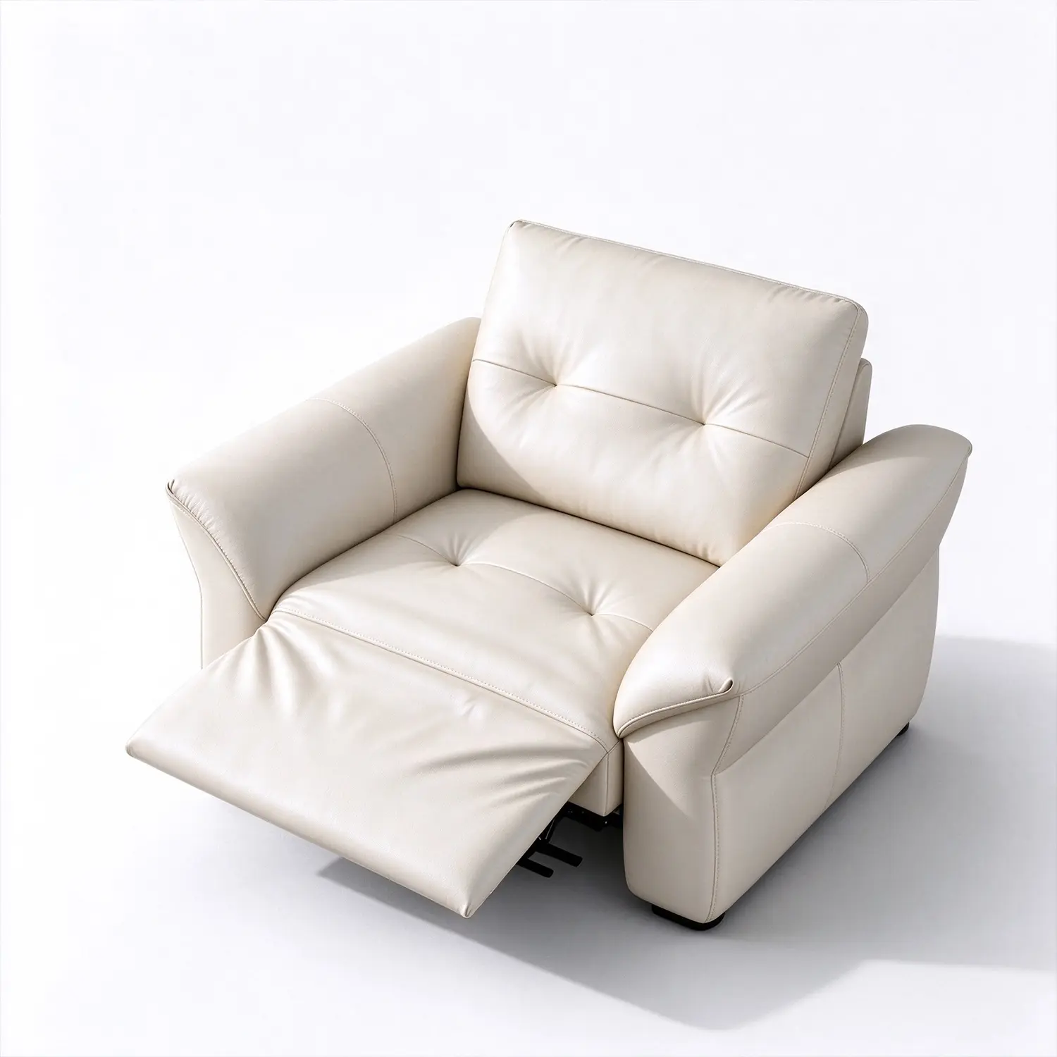 Modern Luxury Top-Grain Leather Tufted Power Reclining Sofa Image - 35 | homeyfad