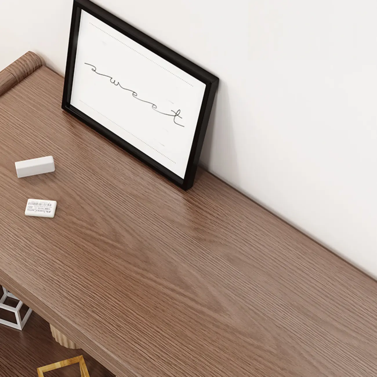 5-Tier Walnut Wooden Open Ladder Bookshelf Image - 6 | homeyfad