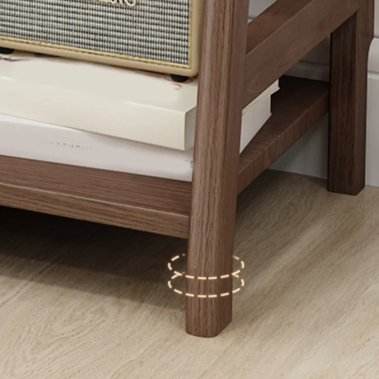 5-Tier Walnut Wooden Open Ladder Bookshelf Image - 12 | homeyfad