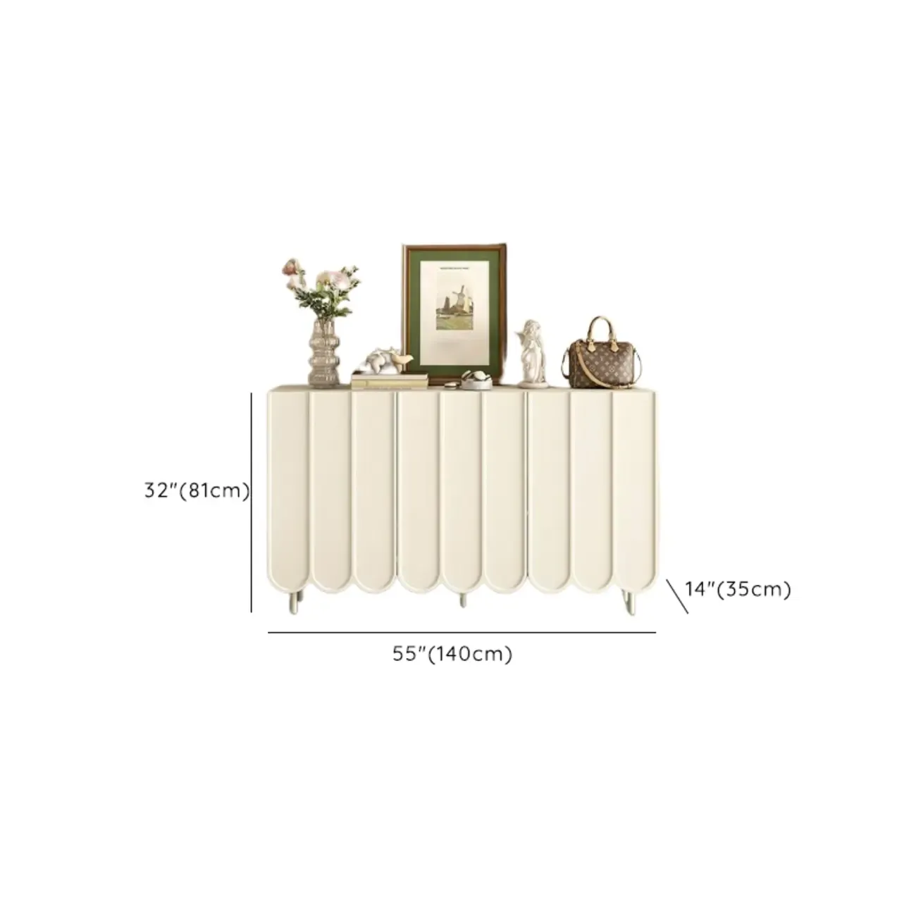 Modern Large beige Wooden Adjustable Entryway Shoe Cabinet Image - 14