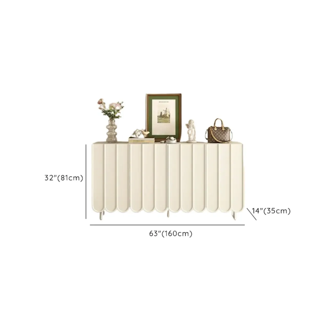 Modern Large beige Wooden Adjustable Entryway Shoe Cabinet Image - 15