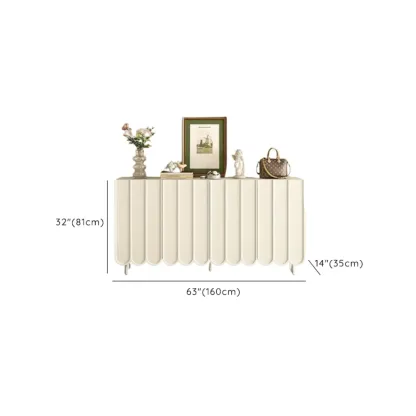 Modern Large beige Wooden Adjustable Entryway Shoe Cabinet Image - 15