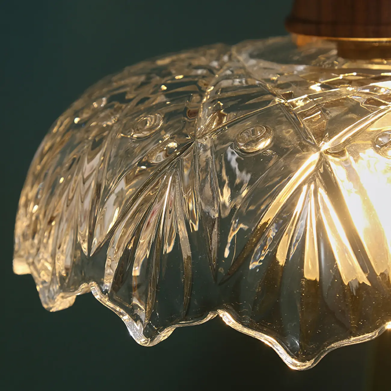 Adjustable Glass and Wood Kitchen Pendant Light for Living Room  Image - 10 | homeyfad