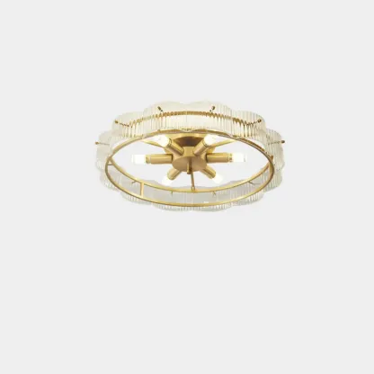 Modern Glass Semi Flush Ceiling Light for Bedroom Ambiance Image - 8