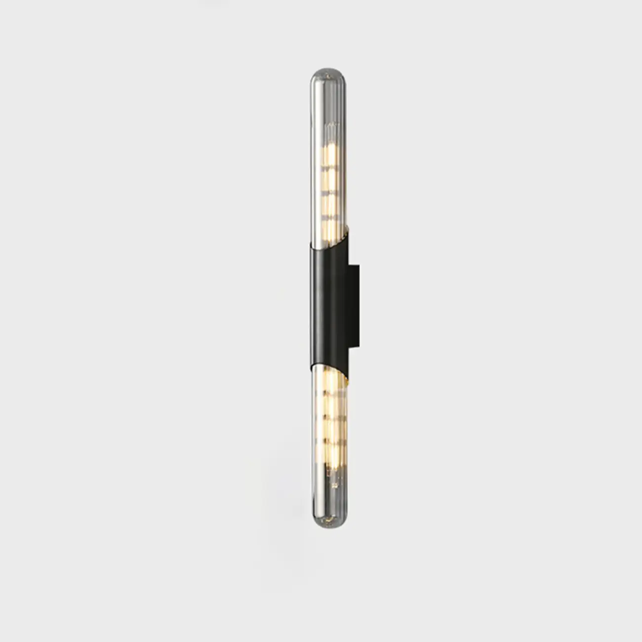 Simple Transparent Glass Vertical Wall Sconce Image - 17 | homeyfad