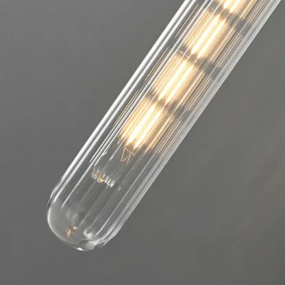 Simple Transparent Glass Vertical Wall Sconce Image - 22