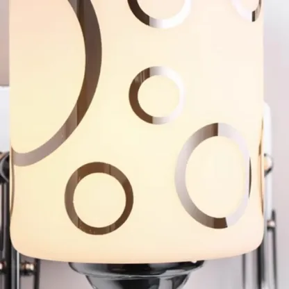 Modern Glass Chrome Cylinder Up-Light Wall Sconce Image - 9