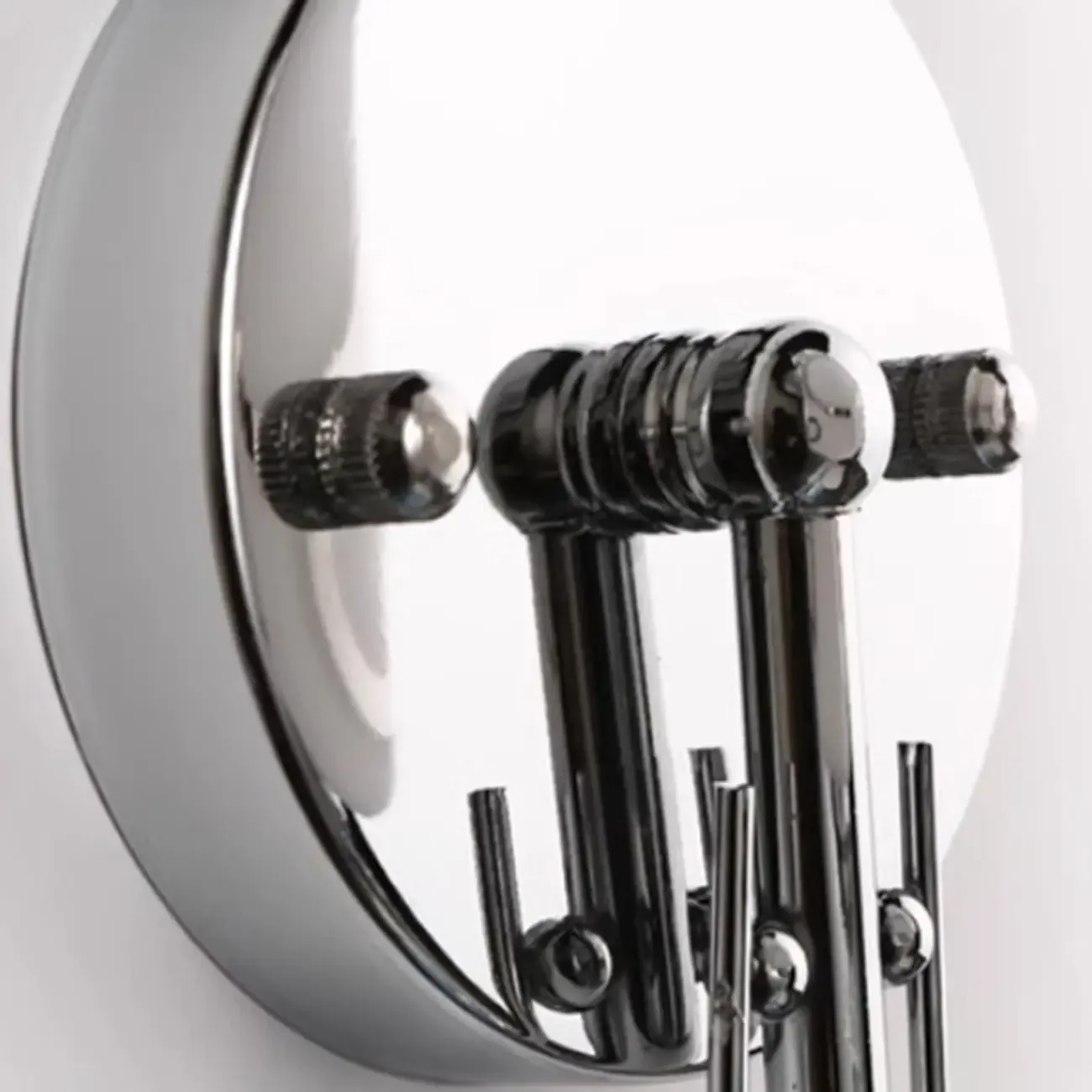 Modern Glass Chrome Cylinder Up-Light Wall Sconce Image - 10