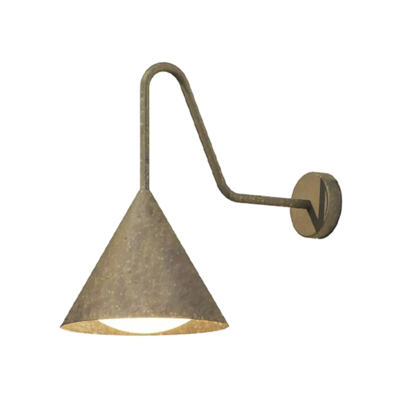 Minimalist Metal Cone Outdoor Wall Sconce Image - 6