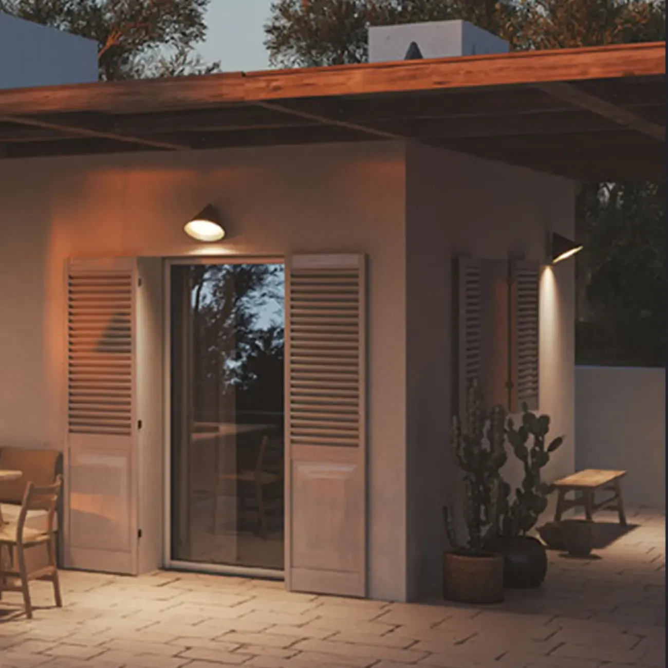 Minimalist Metal Cone Outdoor Wall Sconce Image - 3