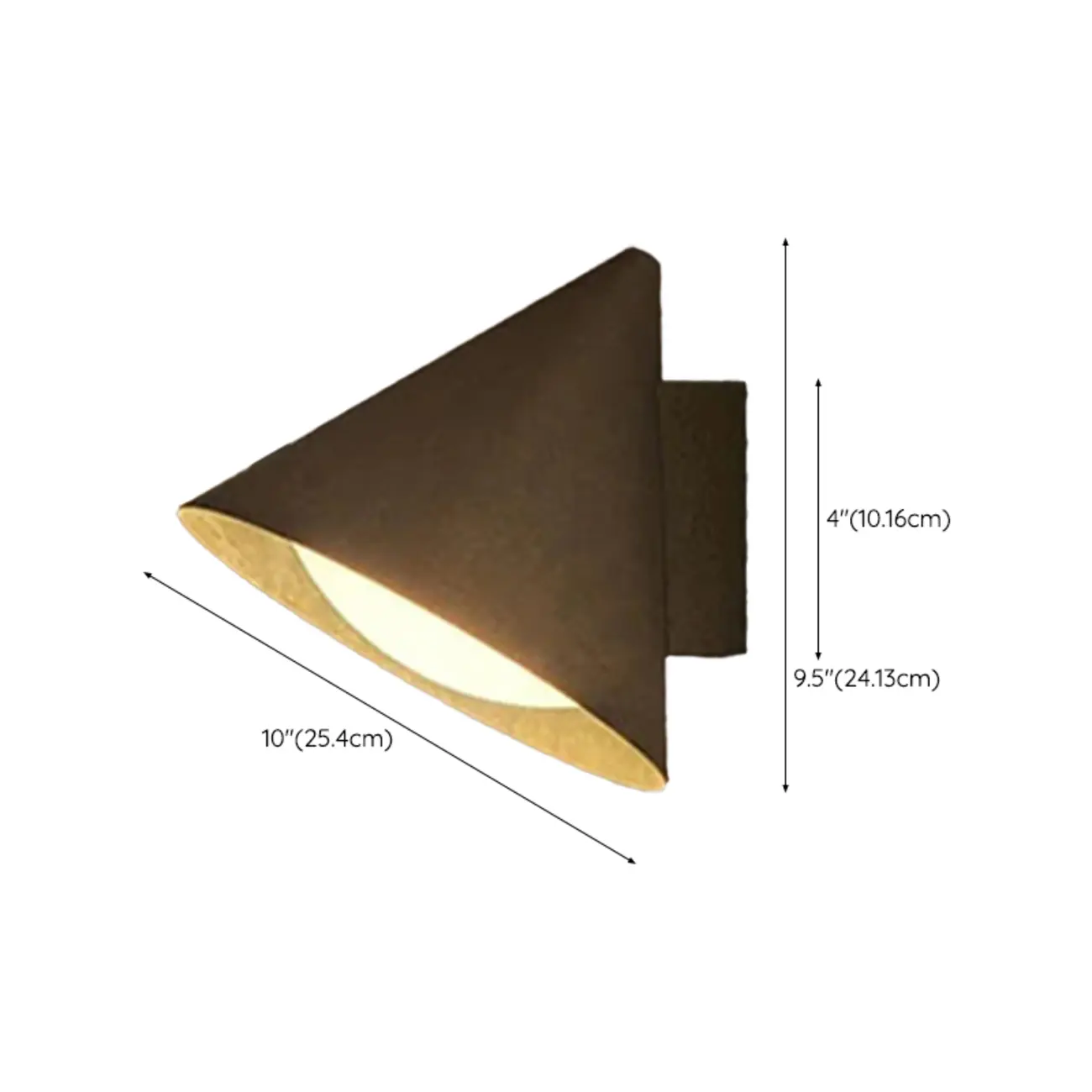 Minimalist Metal Cone Outdoor Wall Sconce Image - 13 | homeyfad