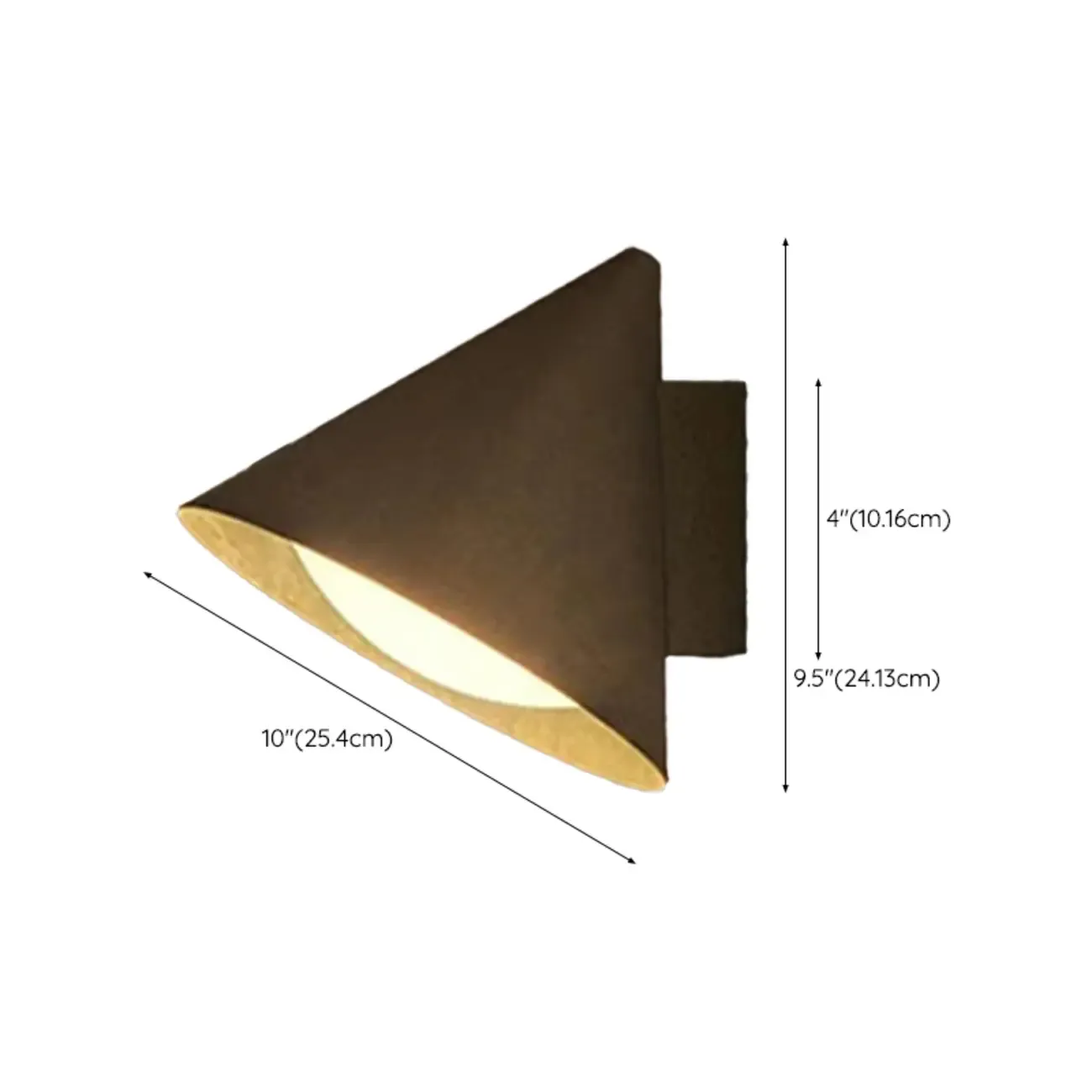 Minimalist Metal Cone Outdoor Wall Sconce Image - 13