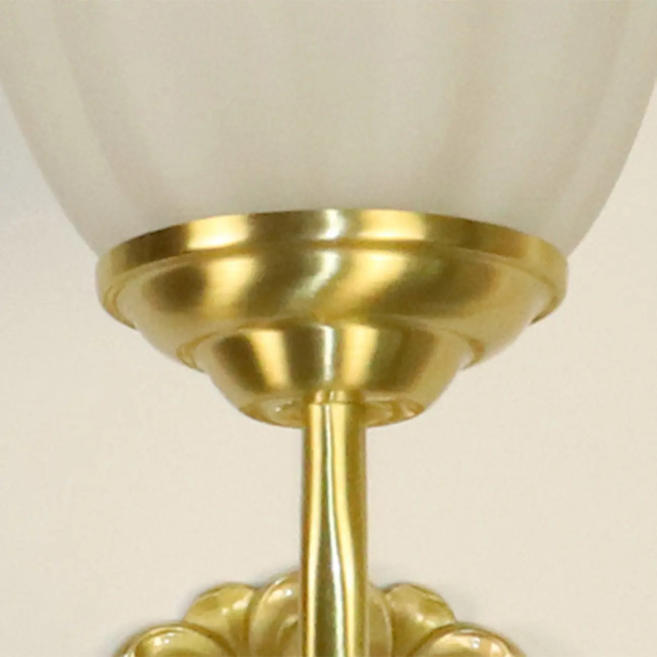 Vintage Gold Wall Light with Frosted Glass Shade Image - 9 | homeyfad