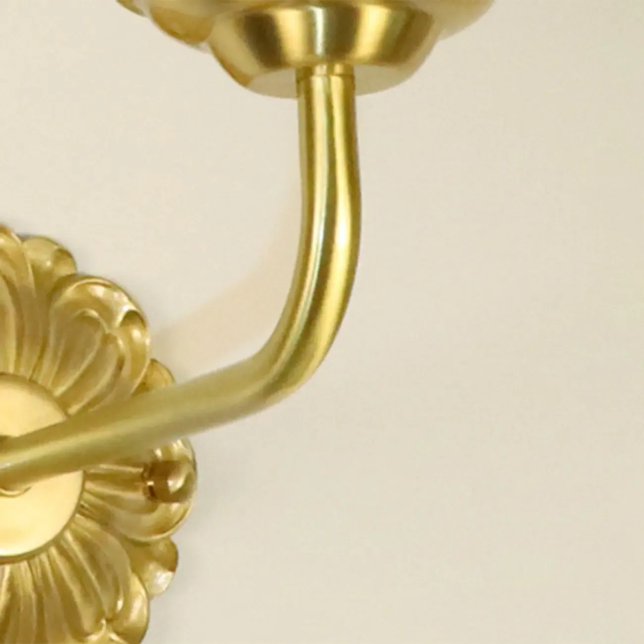 Vintage Gold Wall Light with Frosted Glass Shade Image - 10