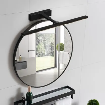 Elegant Black LED Vanity Light with Acrylic Shade for Bathroom Image - 4