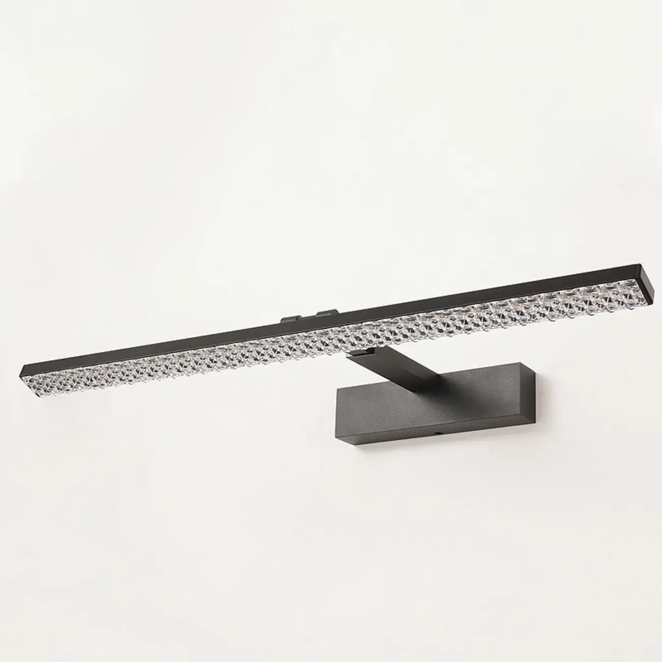 Elegant Black LED Vanity Light with Acrylic Shade for Bathroom Image - 6