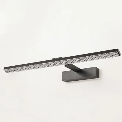 Elegant Black LED Vanity Light with Acrylic Shade for Bathroom Image - 6
