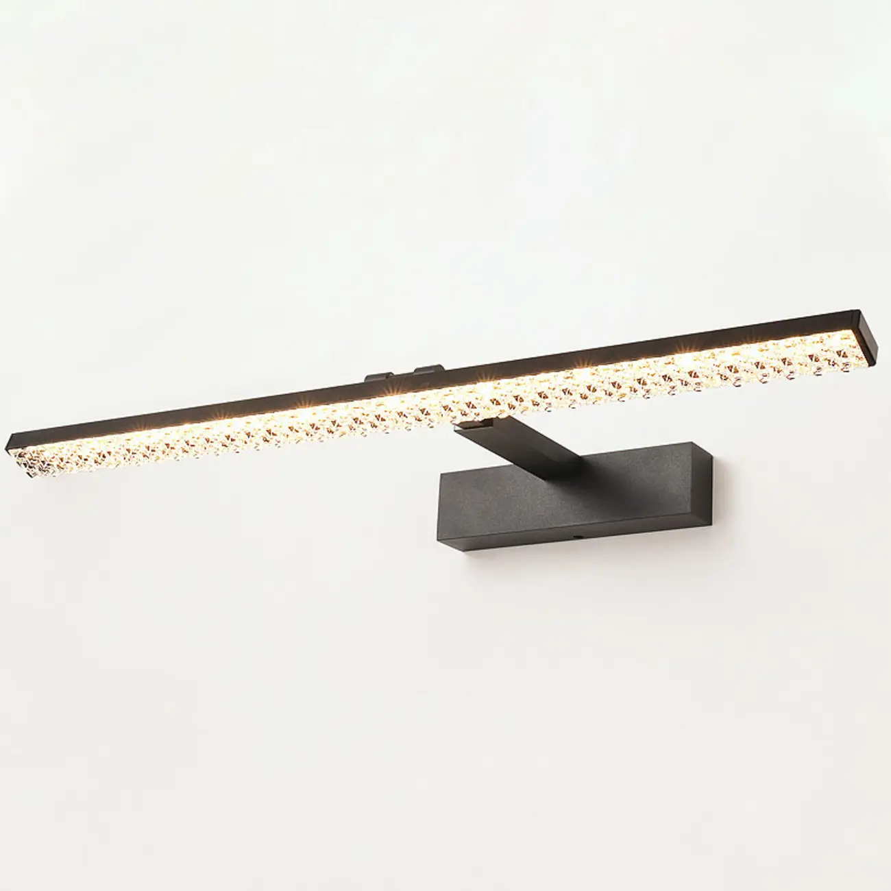 Elegant Black LED Vanity Light with Acrylic Shade for Bathroom Image - 7 | homeyfad