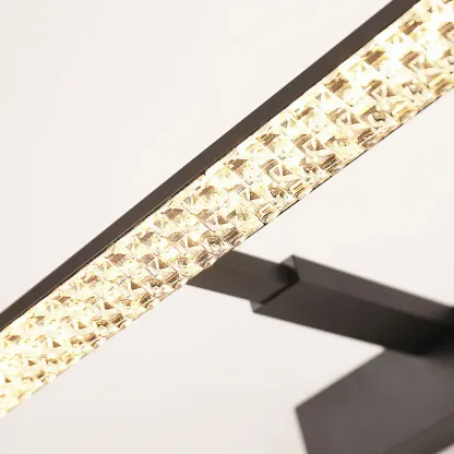 Elegant Black LED Vanity Light with Acrylic Shade for Bathroom Image - 11