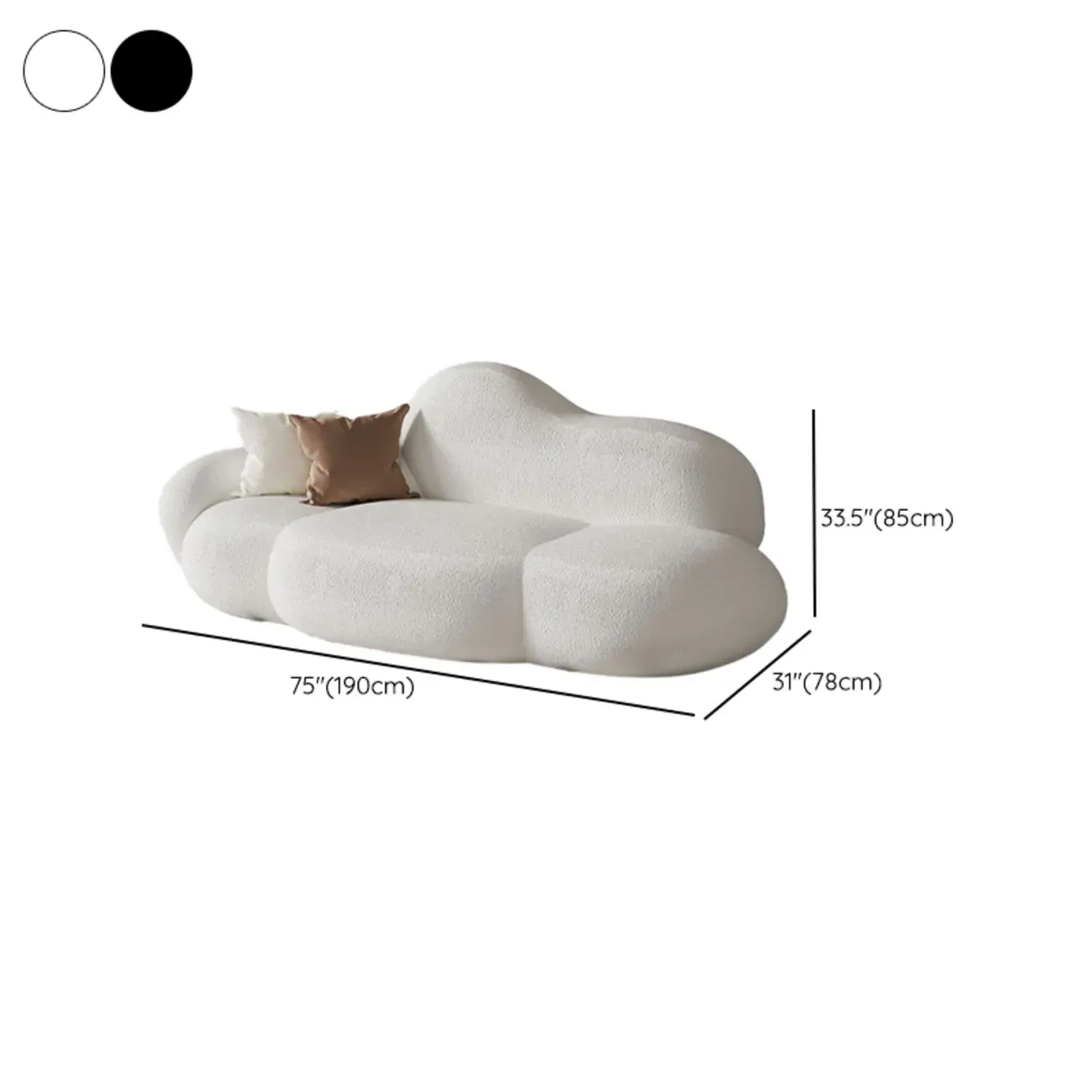 Elegant Flannel Chaise Lounge with Pillows for Living Room Image - 11