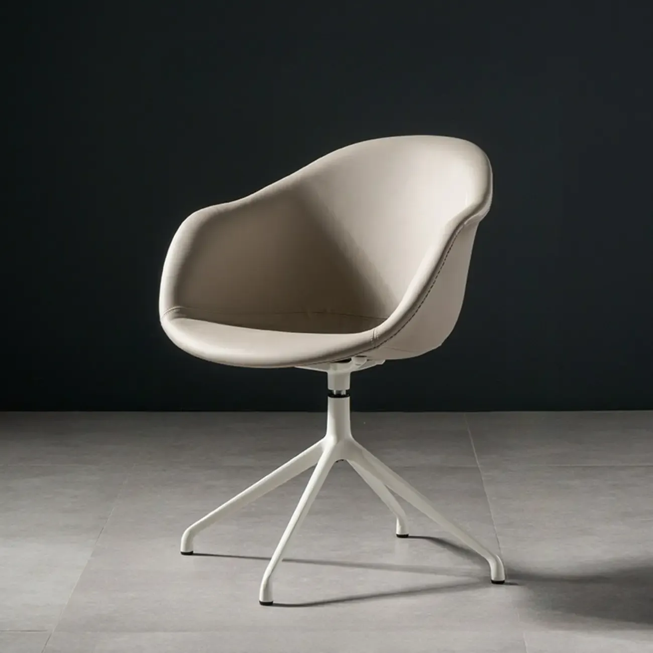 Simple Brown Adjustable Swivel Office Chair Image - 9