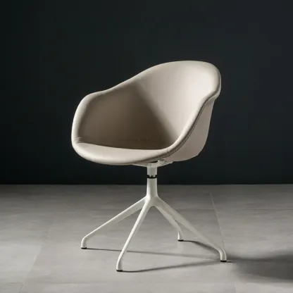 Simple Brown Adjustable Swivel Office Chair Image - 9