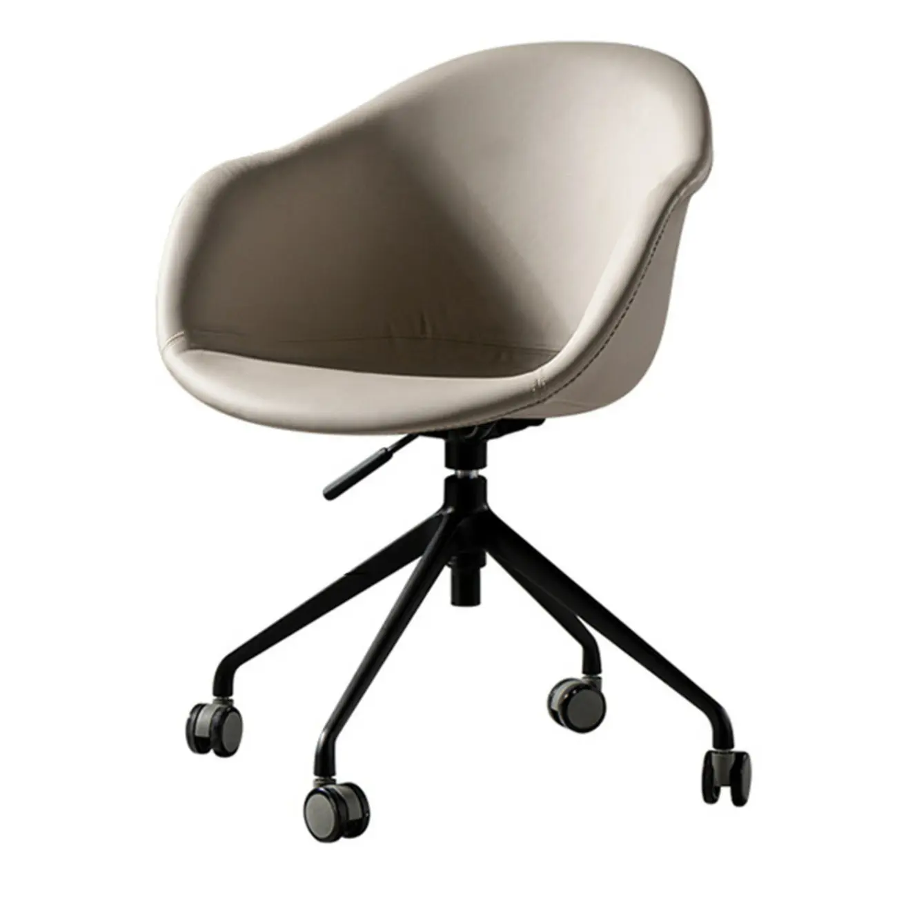 Simple Brown Adjustable Swivel Office Chair Image - 12 | homeyfad
