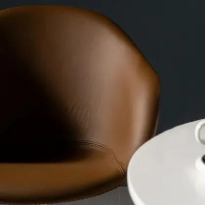 Simple Brown Adjustable Swivel Office Chair Image - 18