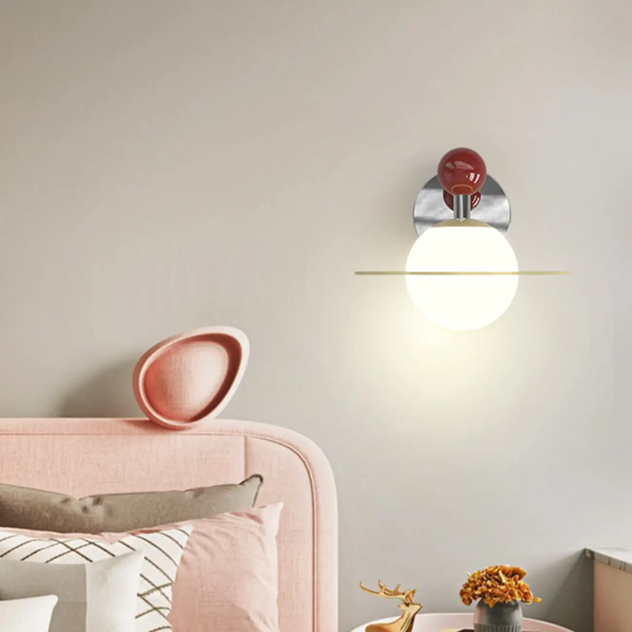 Art Deco Metal Wall Light with Acrylic Shade Image - 6 | homeyfad