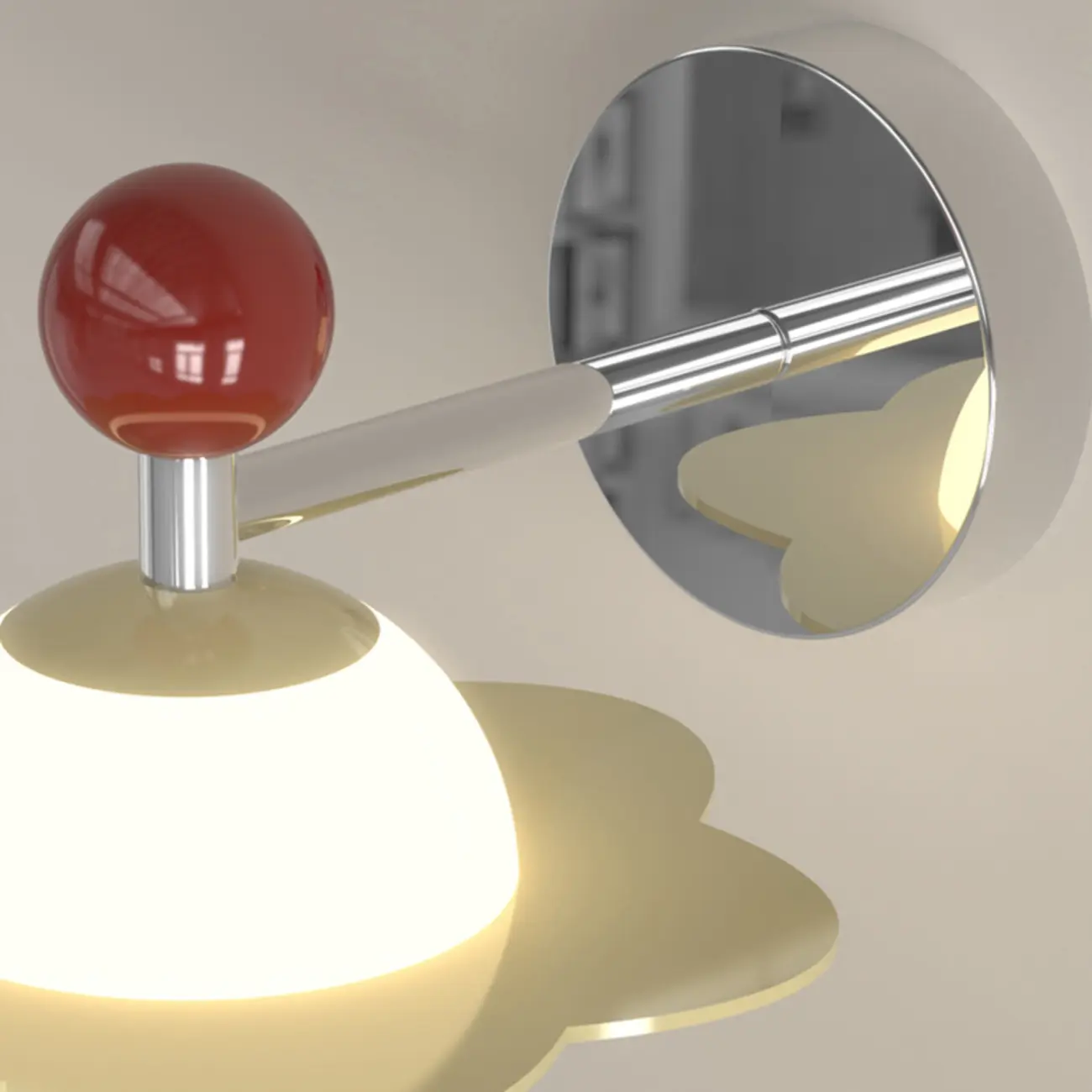 Art Deco Metal Wall Light with Acrylic Shade Image - 13 | homeyfad