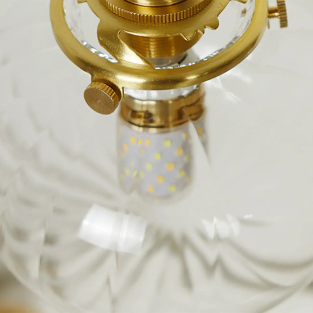 Transparent Globe Brass LED Wall Sconce for Hallway Lighting | homeyfad