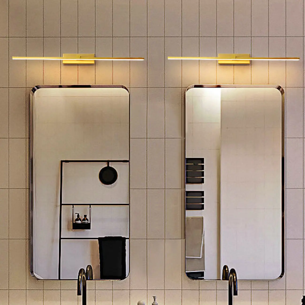 Modern Metal Linear LED Vanity Light with Third Gear Dimming Image - 5 | homeyfad