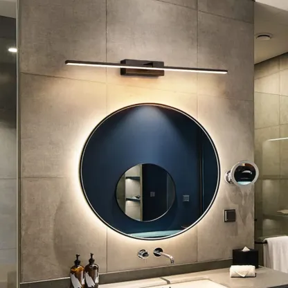 Modern Metal Linear LED Vanity Light with Third Gear Dimming Image - 1