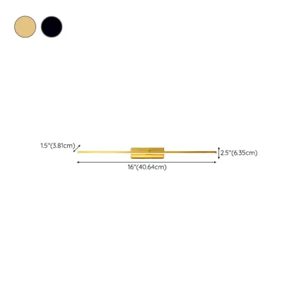 Modern Metal Linear LED Vanity Light with Third Gear Dimming #size