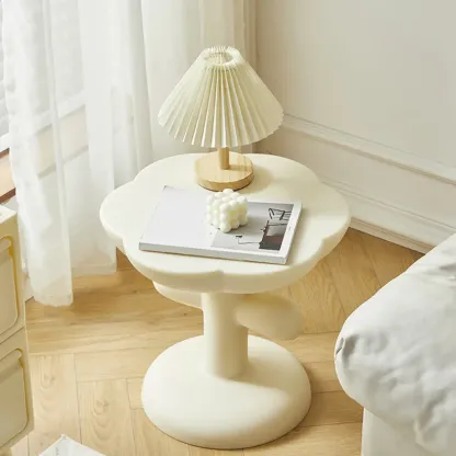 Minimalist Plastic Free Form End Table for Living Room Image - 2
