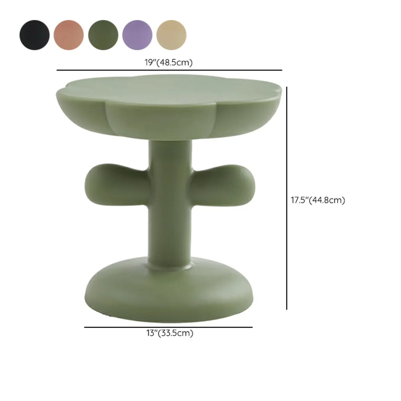 Minimalist Plastic Free Form End Table for Living Room #size | homeyfad